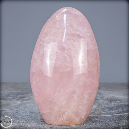 Natürliche Rosenquarz-Kristall Freiform aus Brasilien - 1008,49g