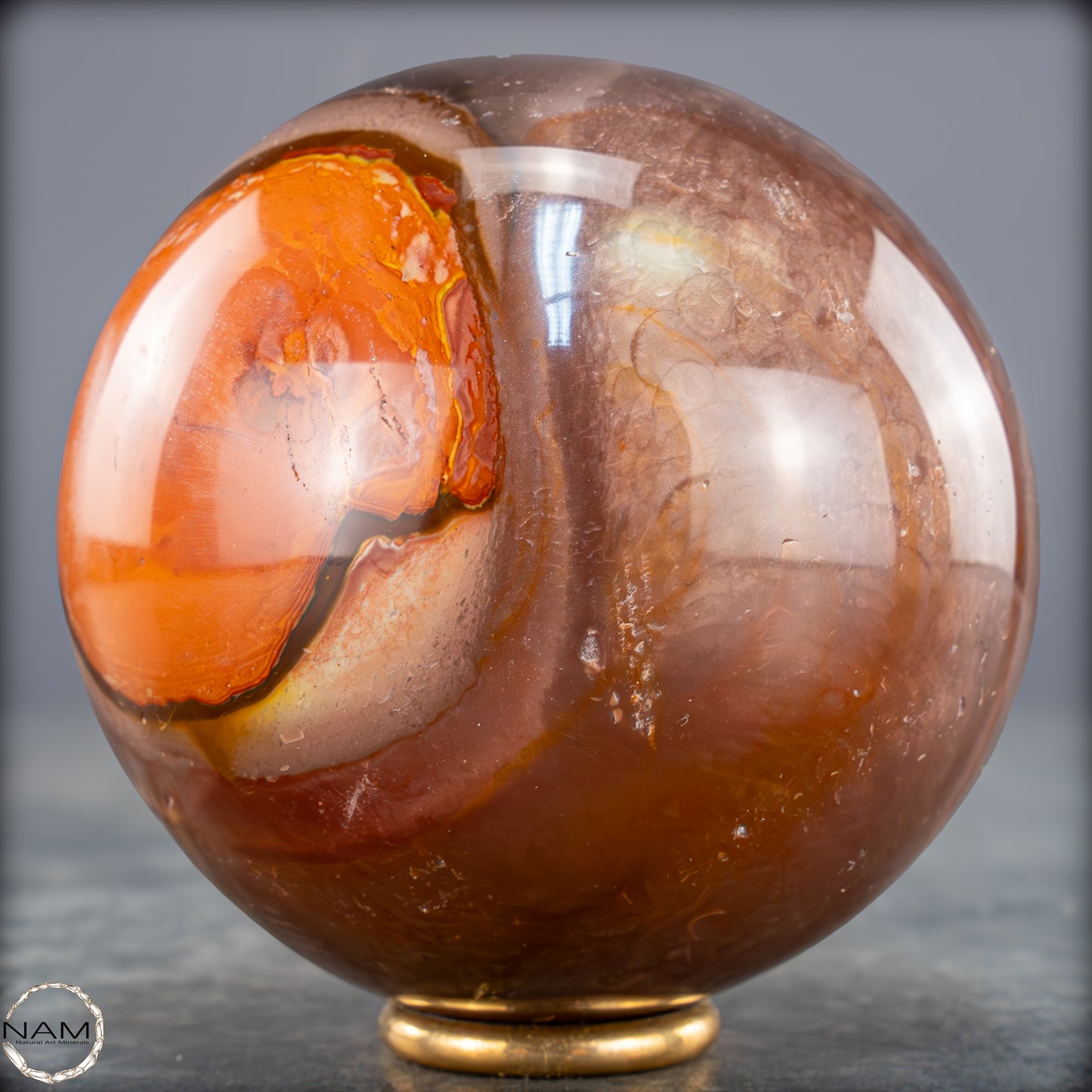 Natürliche Polychrome Jaspis Kristall-Kugel - 664,25g - 79mm