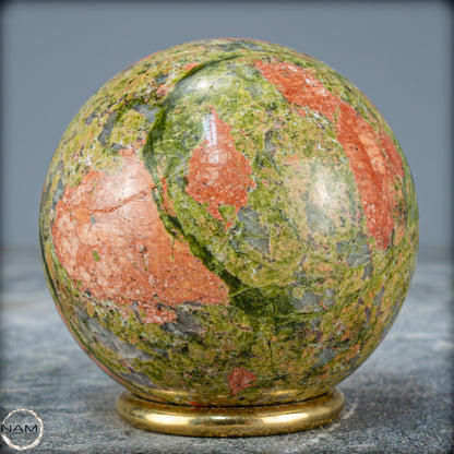 Natürliche Unakit-Kristall Kugel aus Indien - 493,59g - 69mm