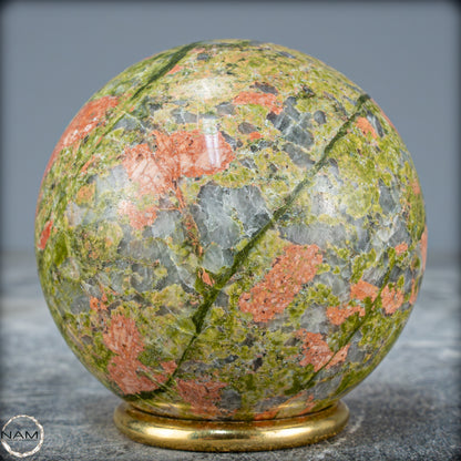 Natürliche Unakit-Kristall Kugel aus Indien - 493,59g - 69mm