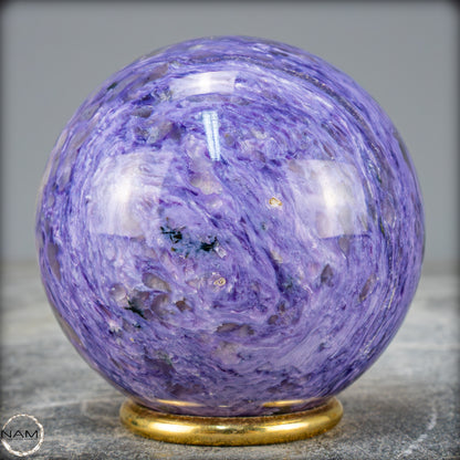 Seltene Natürliche Charoit Kristall-Kugel - 527,39g - 72,8mm