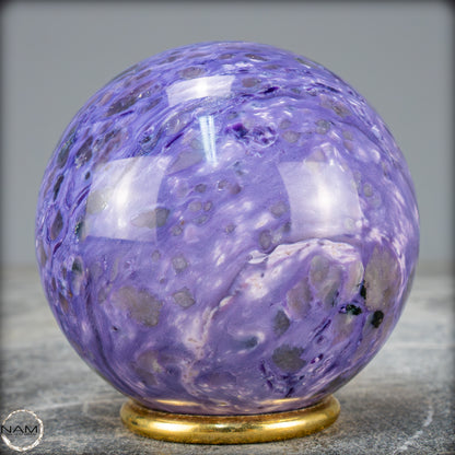 Seltene Natürliche Charoit Kristall-Kugel - 527,39g - 72,8mm
