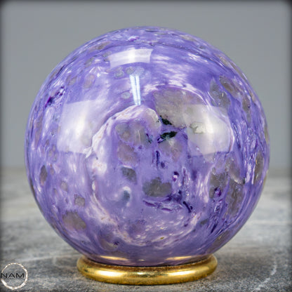 Seltene Natürliche Charoit Kristall-Kugel - 527,39g - 72,8mm