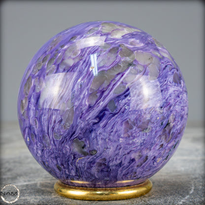 Seltene Natürliche Charoit Kristall-Kugel - 527,39g - 72,8mm