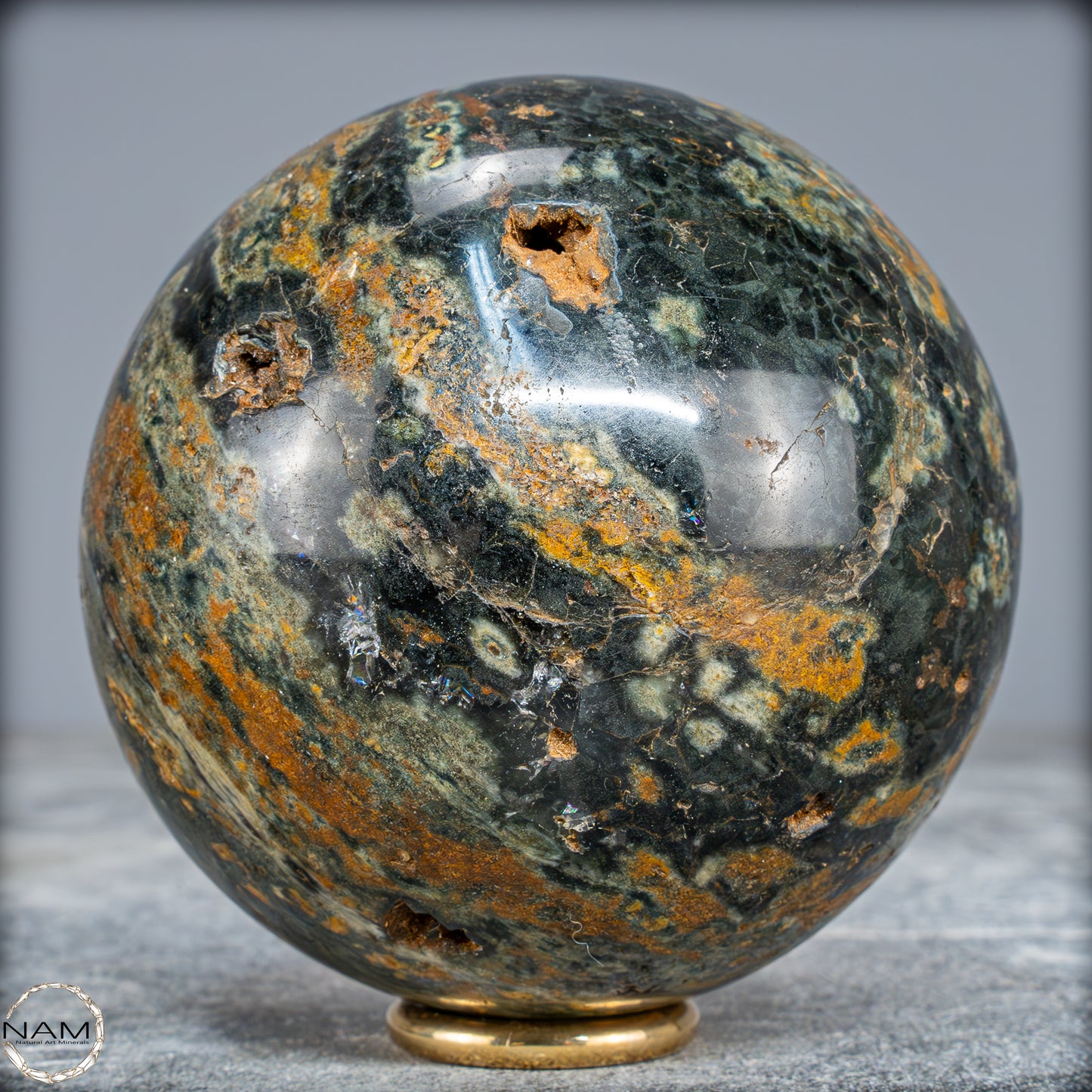 Natürliche Jaspis-Achat Kristallkugel - 733,82g - 83mm