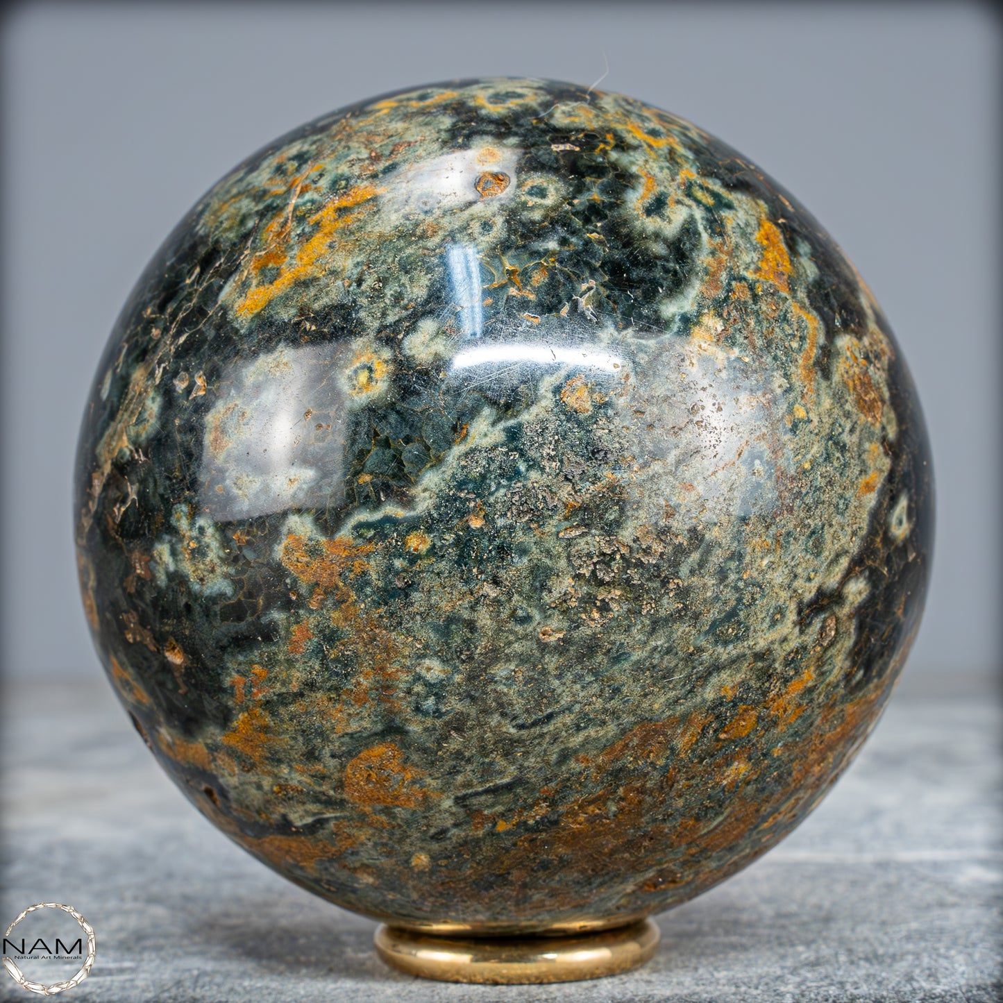 Natürliche Jaspis-Achat Kristallkugel - 733,82g - 83mm