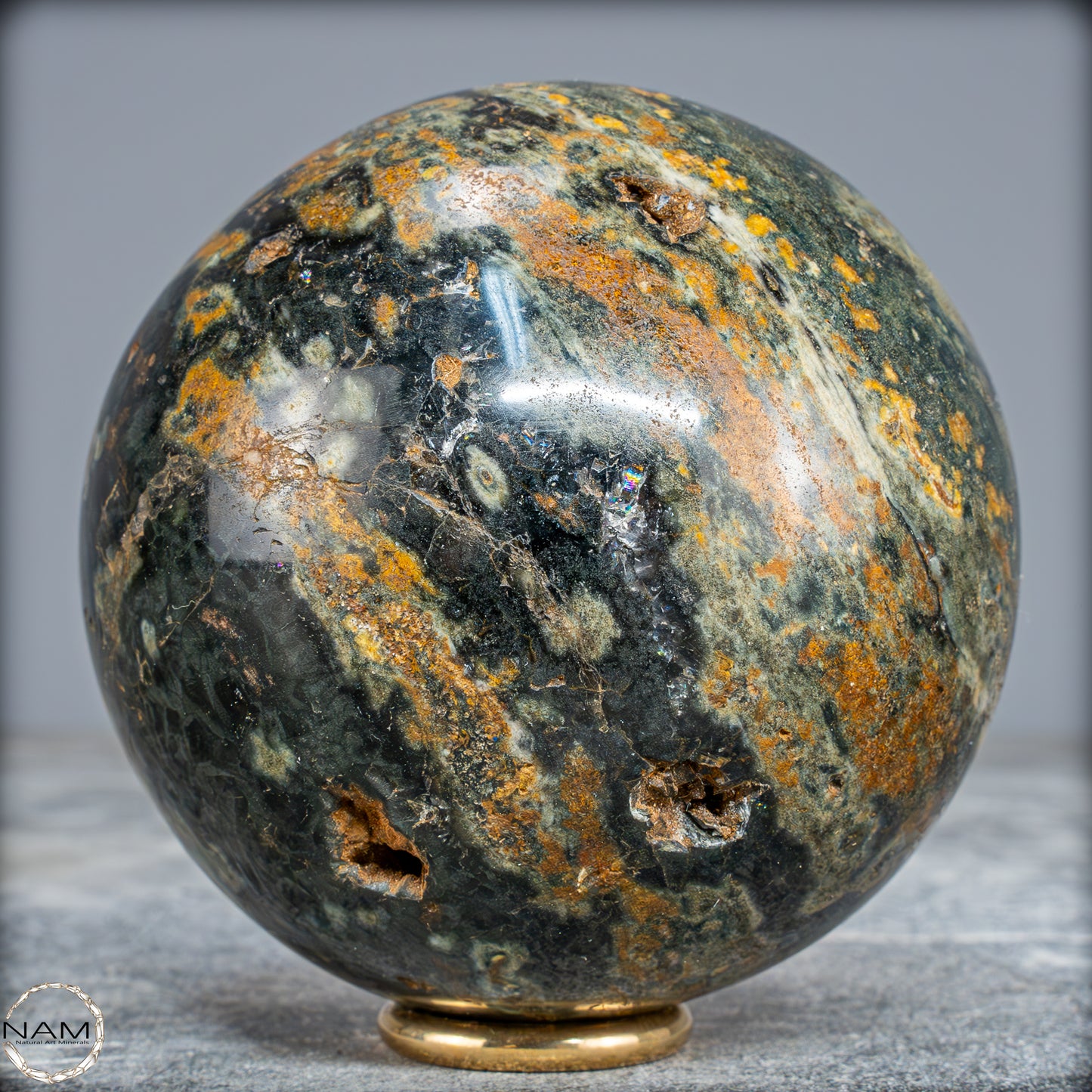 Natürliche Jaspis-Achat Kristallkugel - 733,82g - 83mm