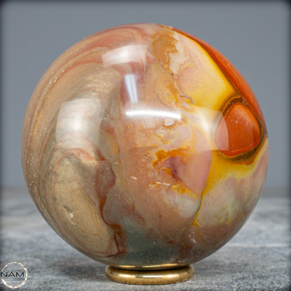 Natürliche Polychrome Jaspis Kristall-Kugel - 604,32g - 77mm