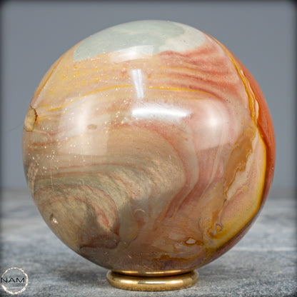 Natürliche Polychrome Jaspis Kristall-Kugel - 604,32g - 77mm
