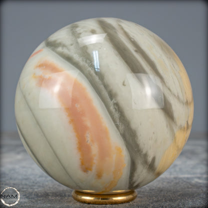 Natürliche Polychrome Jaspis Kristall-Kugel - 566,09g - 74mm