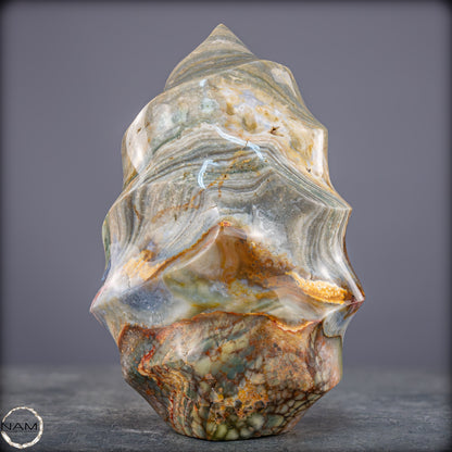 Natürliche Gebänderter Achat Kristall-Flamme - 3328,15g