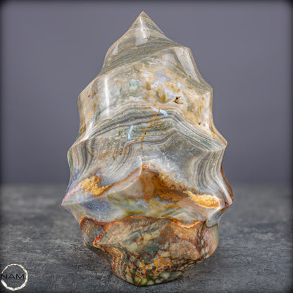 Natürliche Gebänderter Achat Kristall-Flamme - 3328,15g