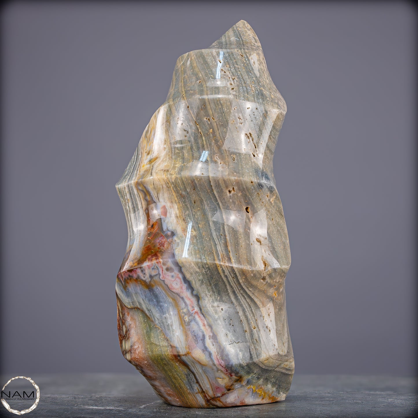 Natürliche Gebänderter Achat Kristall-Flamme - 3328,15g