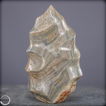 Natürliche Gebänderter Achat Kristall-Flamme - 3328,15g