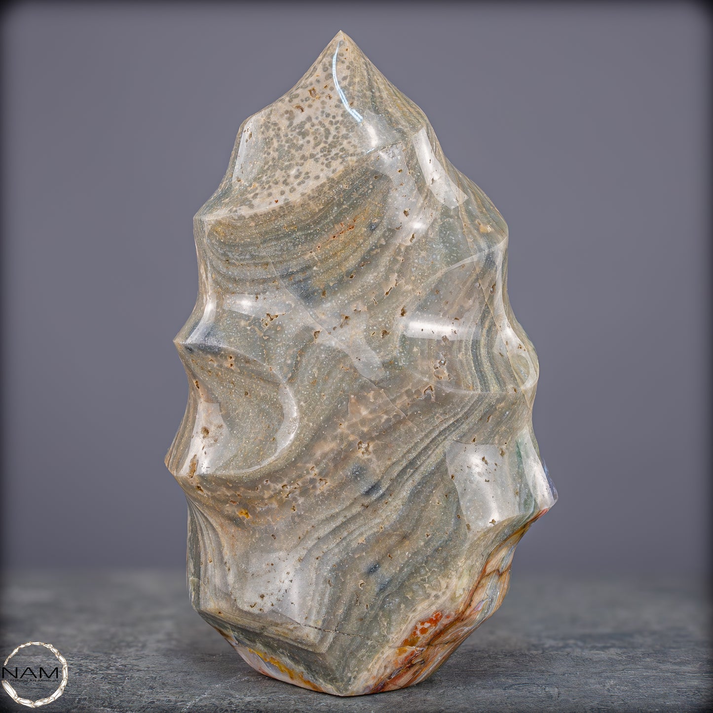 Natürliche Gebänderter Achat Kristall-Flamme - 3328,15g