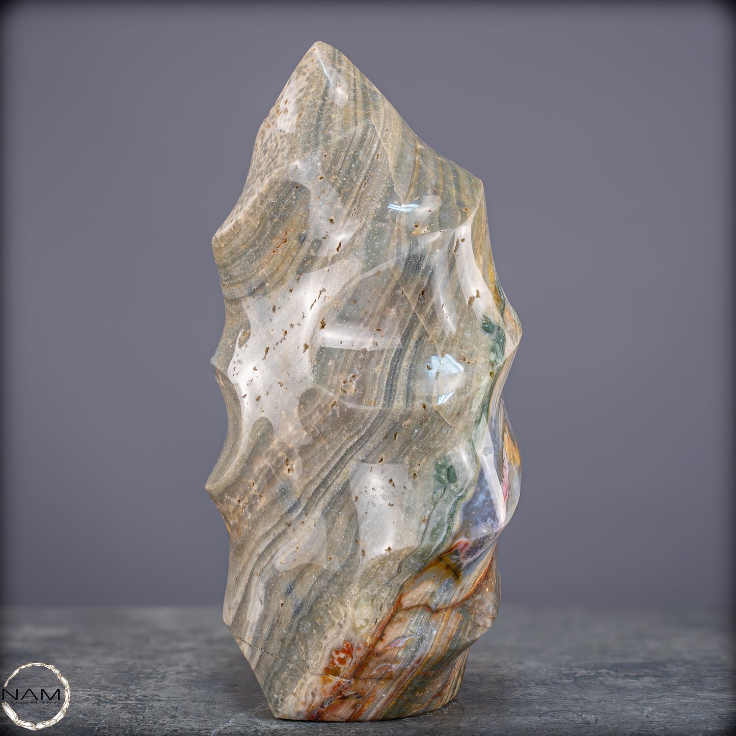 Natürliche Gebänderter Achat Kristall-Flamme - 3328,15g