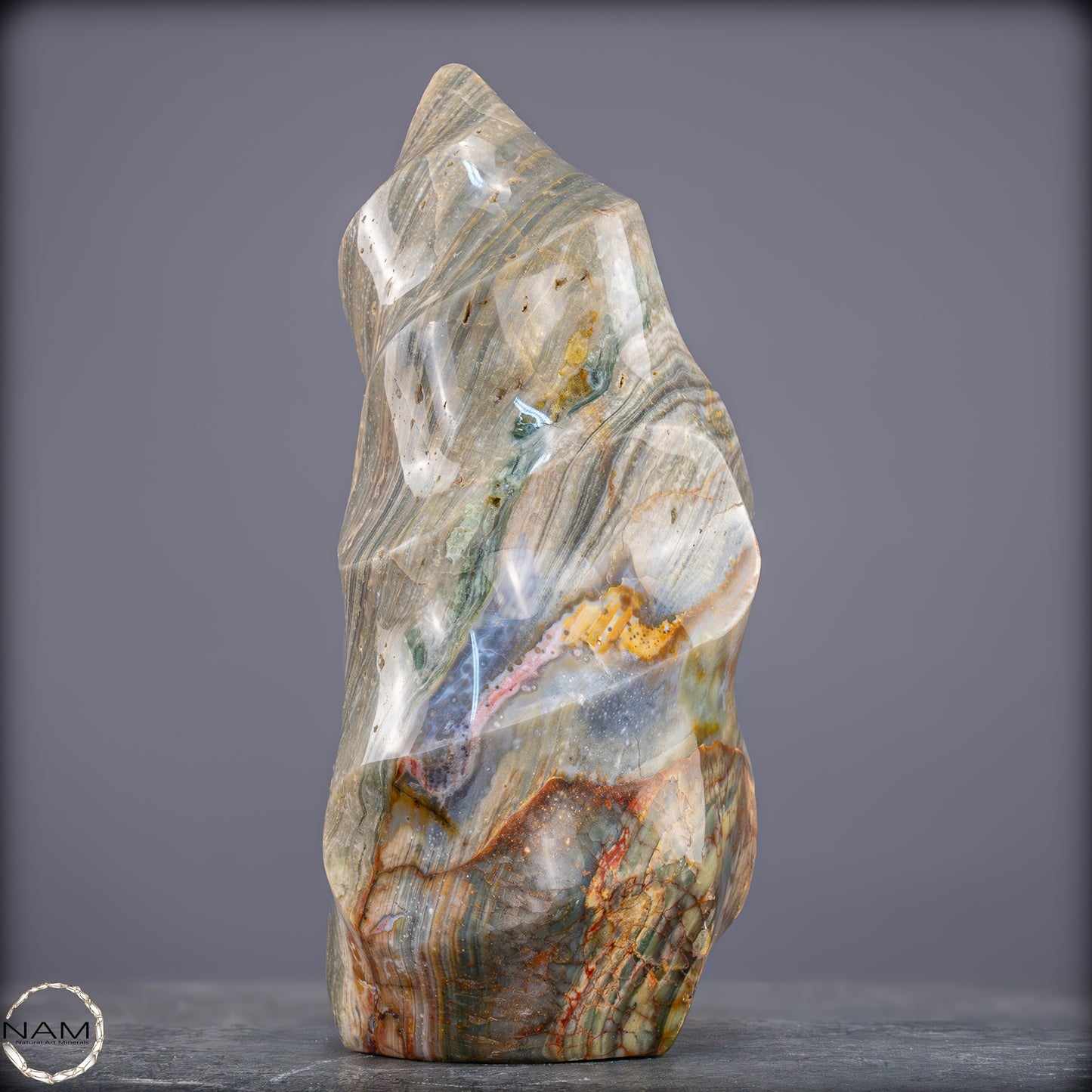 Natürliche Gebänderter Achat Kristall-Flamme - 3328,15g