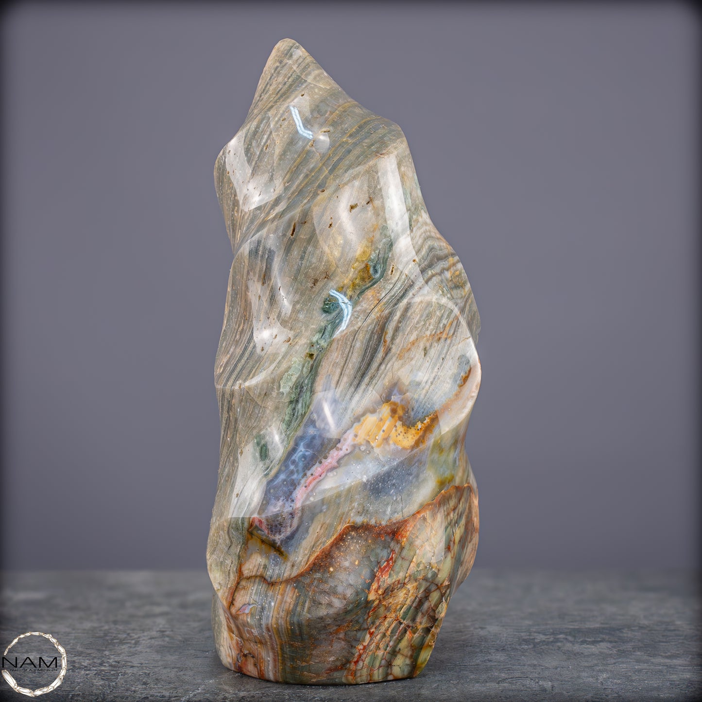 Natürliche Gebänderter Achat Kristall-Flamme - 3328,15g