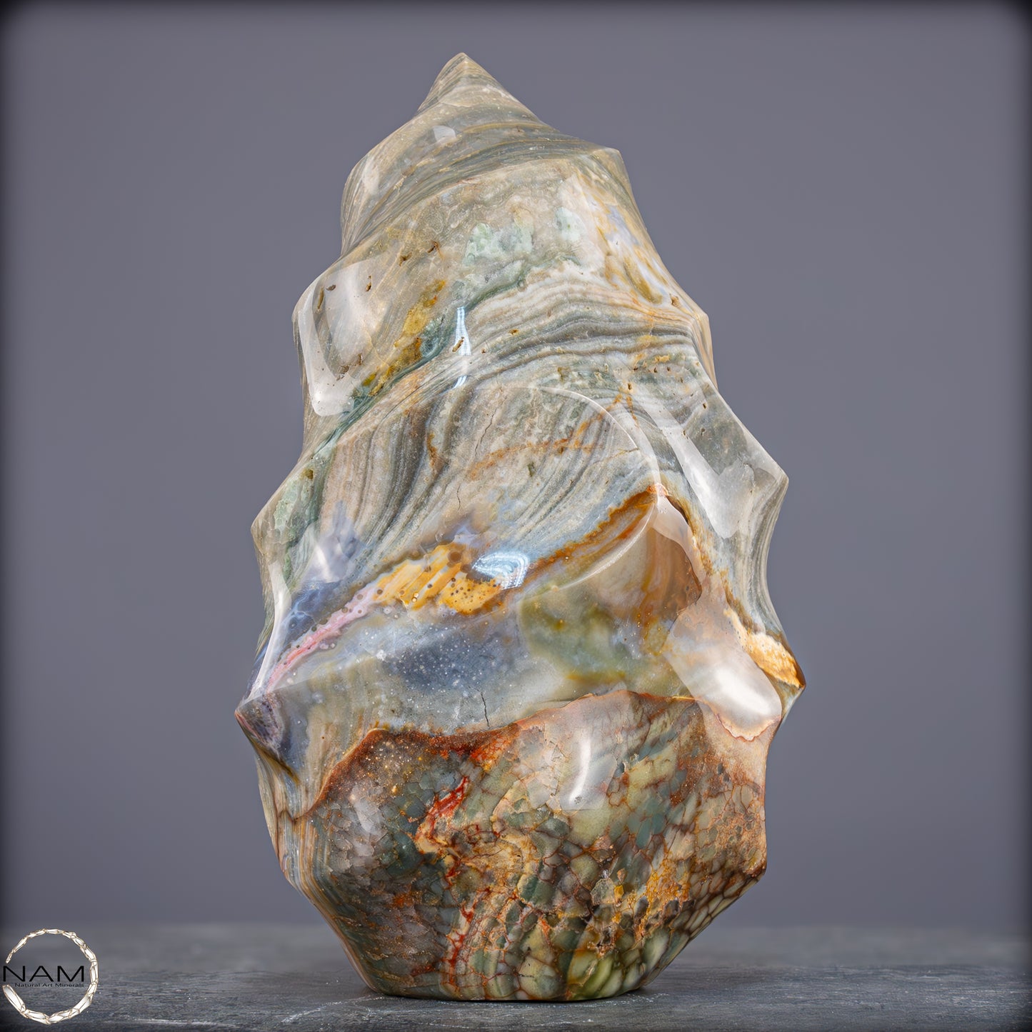 Natürliche Gebänderter Achat Kristall-Flamme - 3328,15g