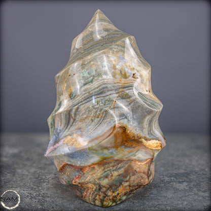 Natürliche Gebänderter Achat Kristall-Flamme - 3328,15g