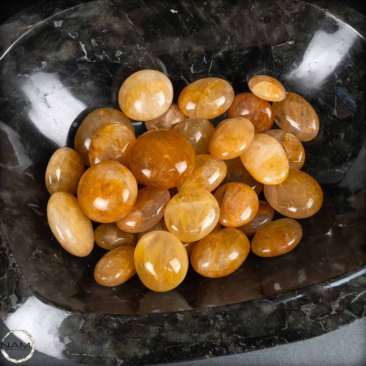 Natürliche Golden-Healer-Trommelsteine in Spitzenqualität – edle Goldtöne und außergewöhnliche Naturstruktur