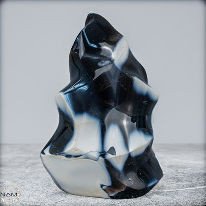 Natürliche Orca-Achat Kristall Flamme aus Brasilien -1044,71g