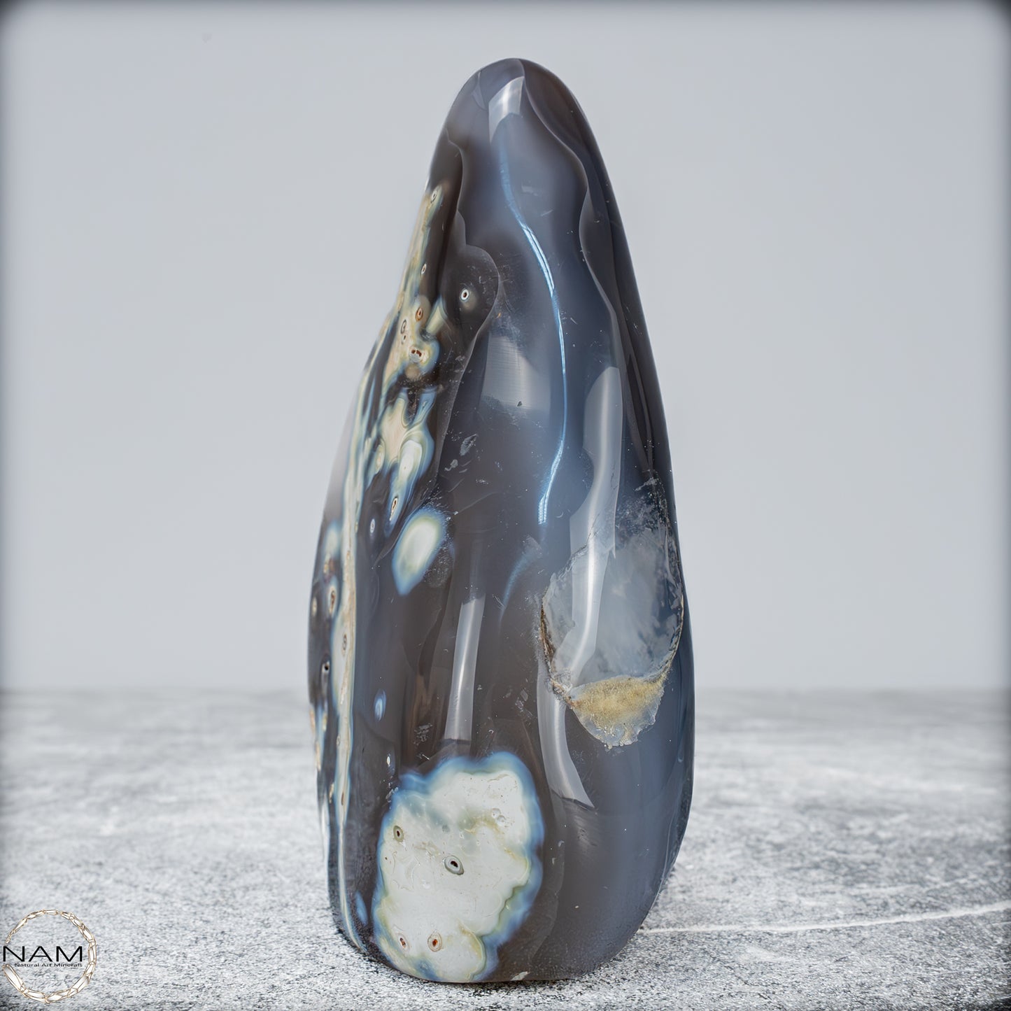 Natürliche Orca-Achat Kristall Freiform aus Brasilien -772,37g