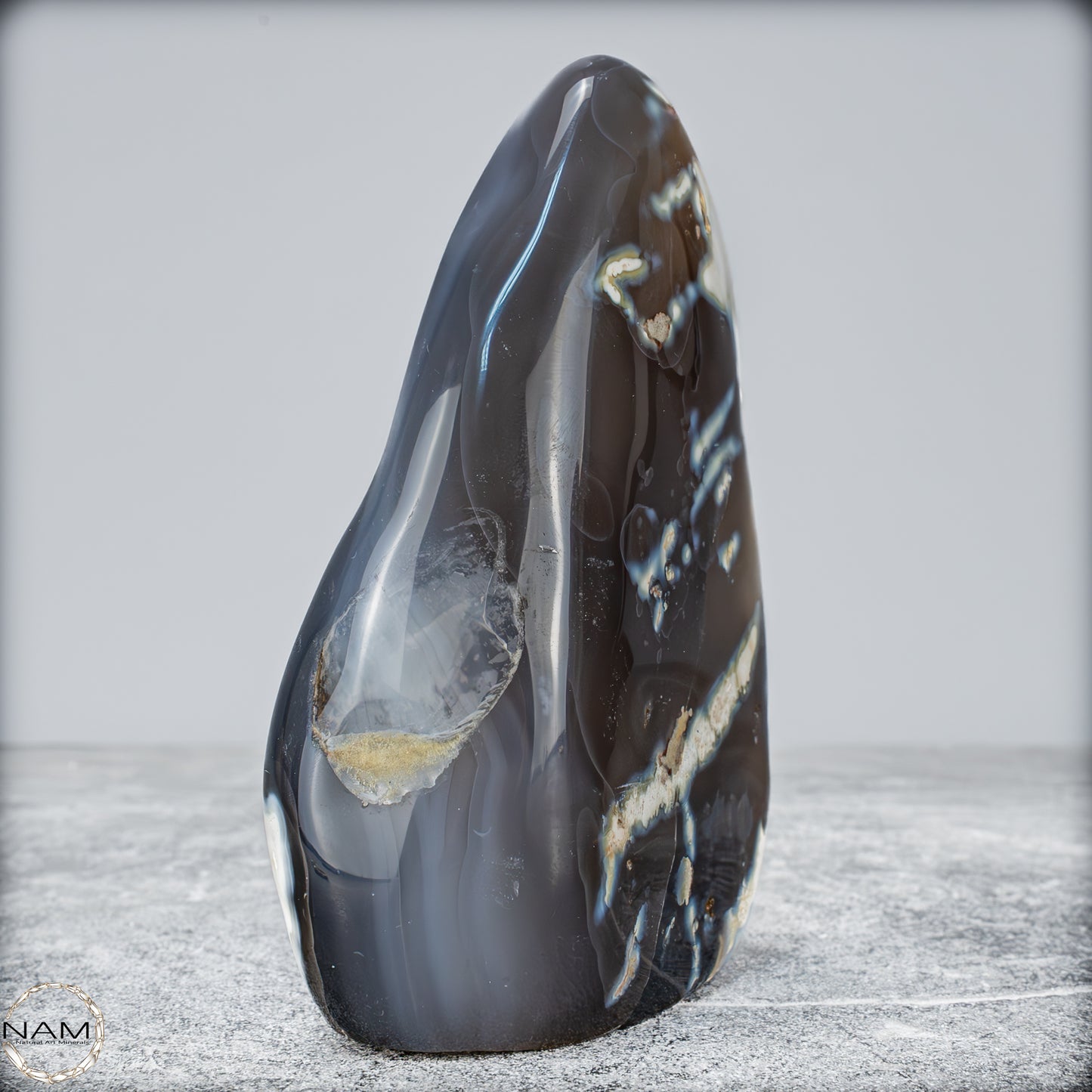 Natürliche Orca-Achat Kristall Freiform aus Brasilien -772,37g