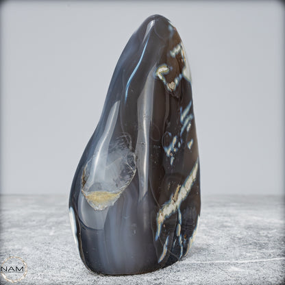 Natürliche Orca-Achat Kristall Freiform aus Brasilien -772,37g