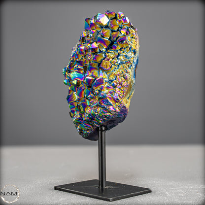 Kristall-Aura-Amethyst auf Ständer – 520,75g