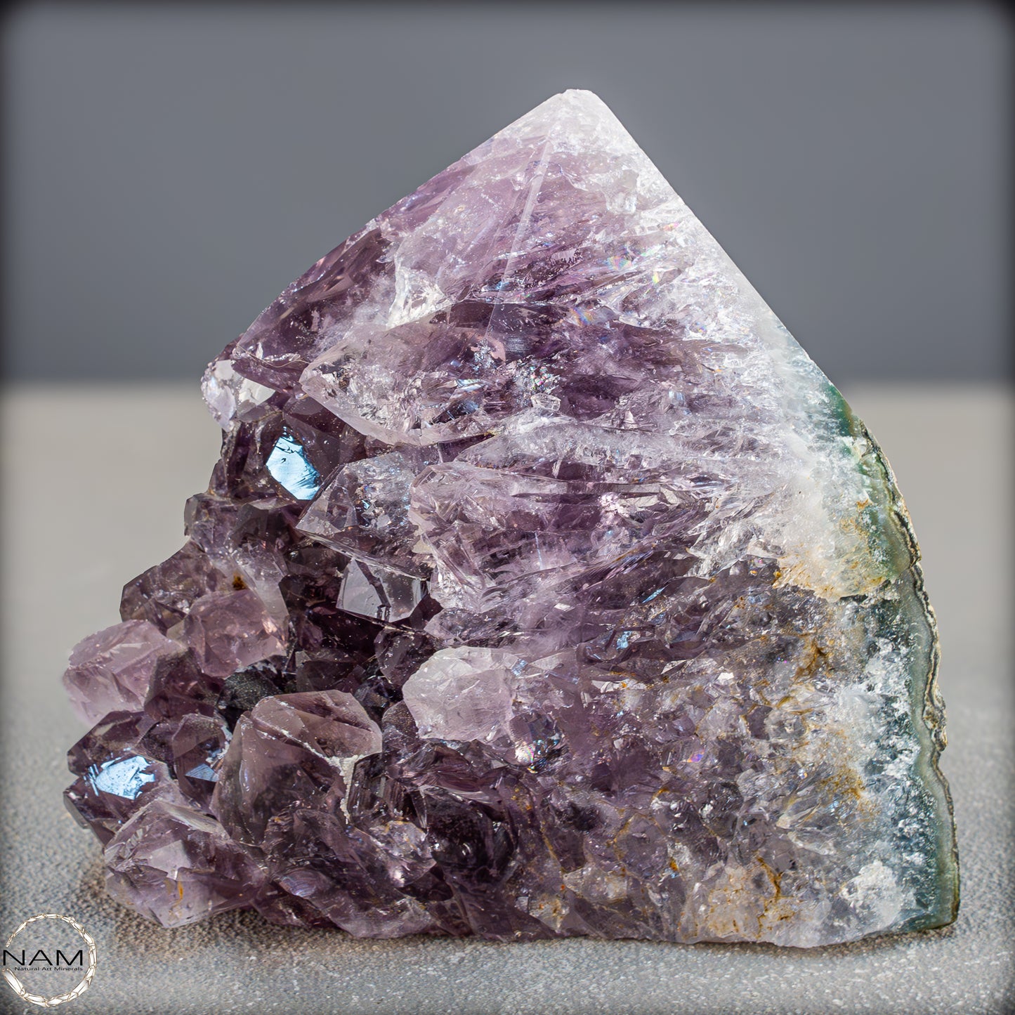 Natürliche Amethyst-Kristall Druse/Spitze- 858,41g