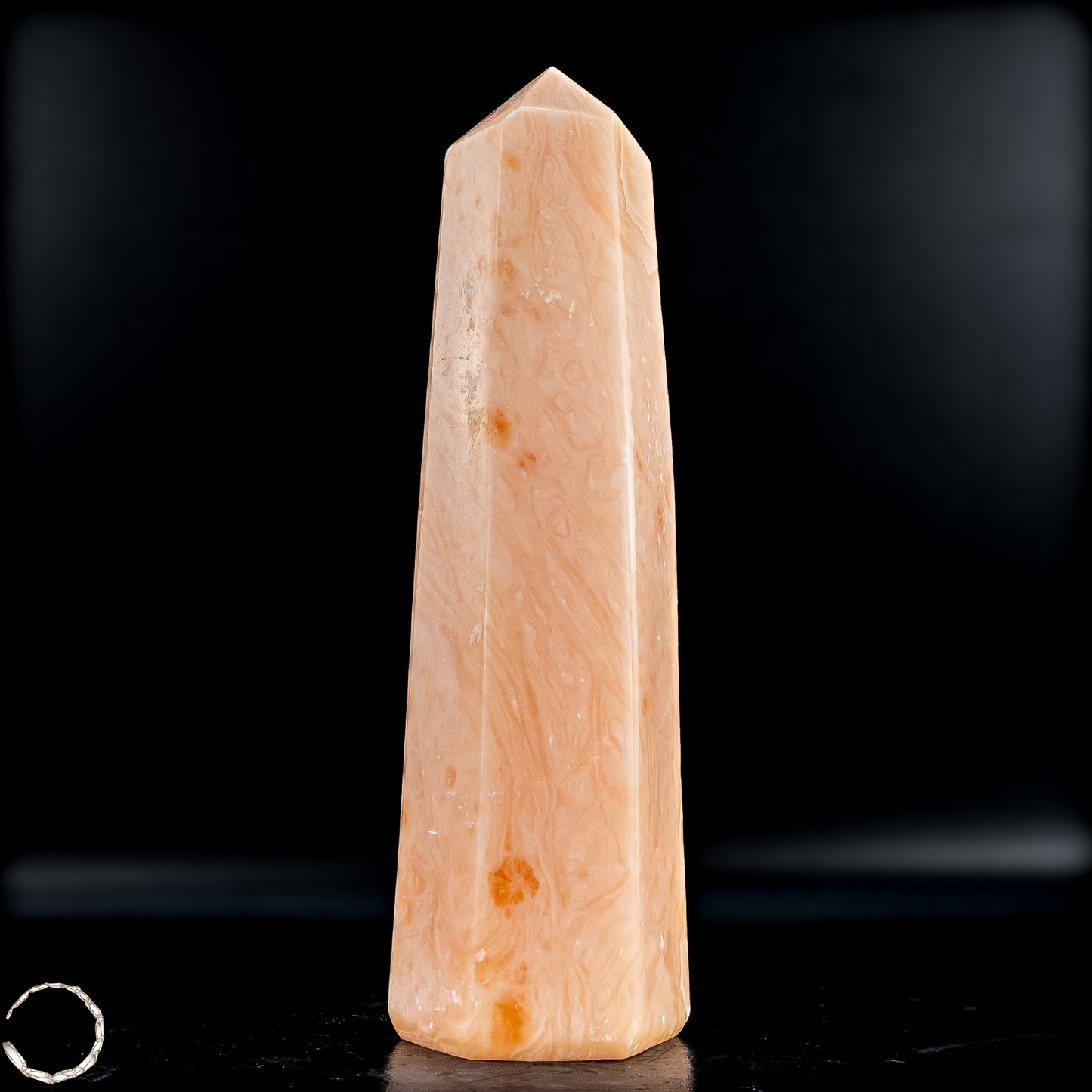 Natürlicher Orangencalcit Kristall-Obelisk - 1419,52g