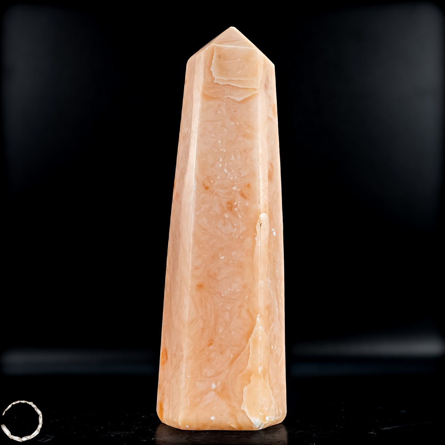 Natürlicher Orangencalcit Kristall-Obelisk - 1419,52g