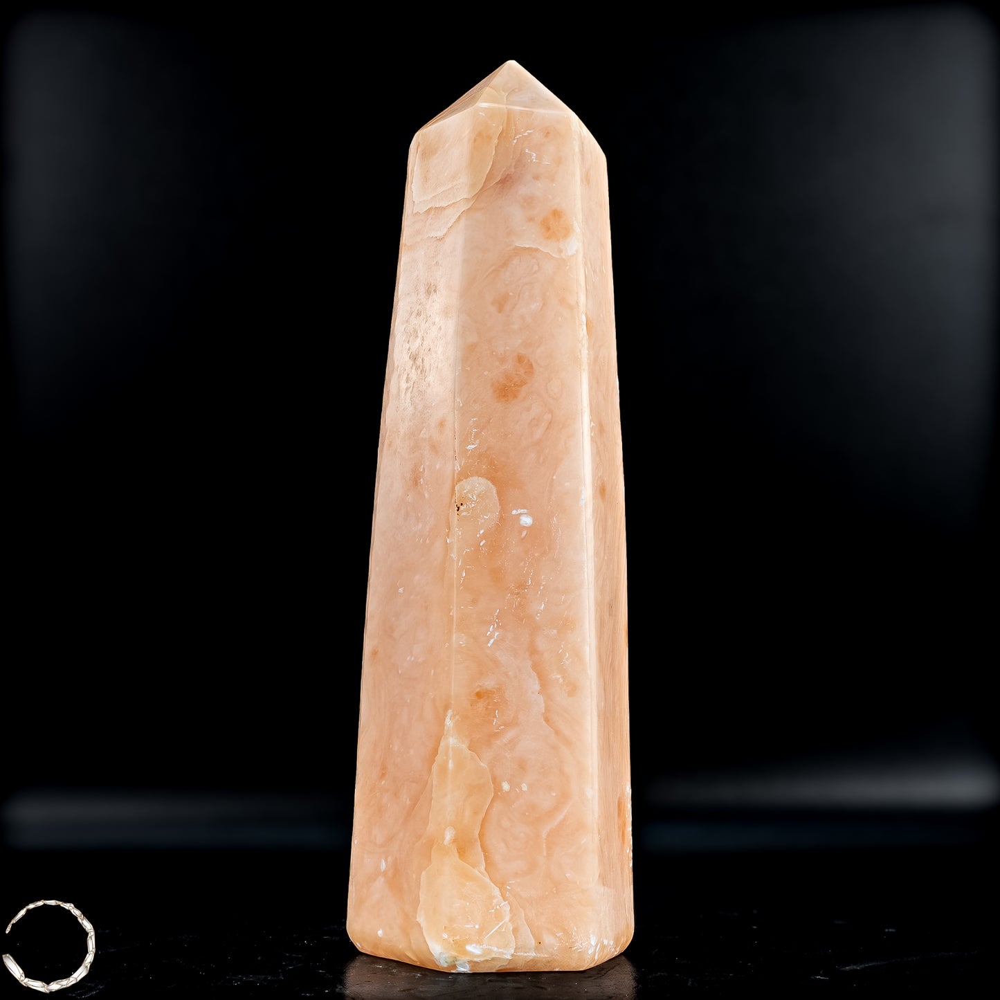 Natürlicher Orangencalcit Kristall-Obelisk - 1419,52g