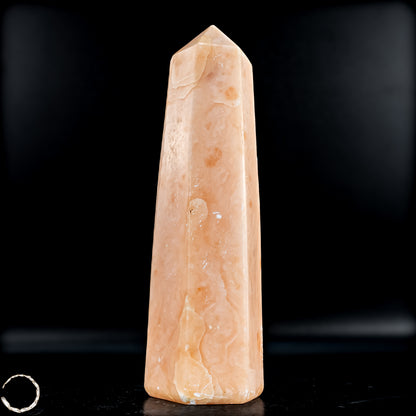 Natürlicher Orangencalcit Kristall-Obelisk - 1419,52g