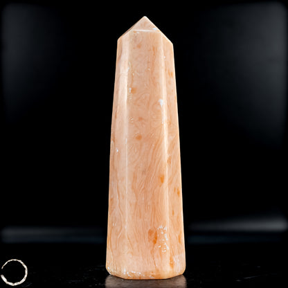 Natürlicher Orangencalcit Kristall-Obelisk - 1419,52g