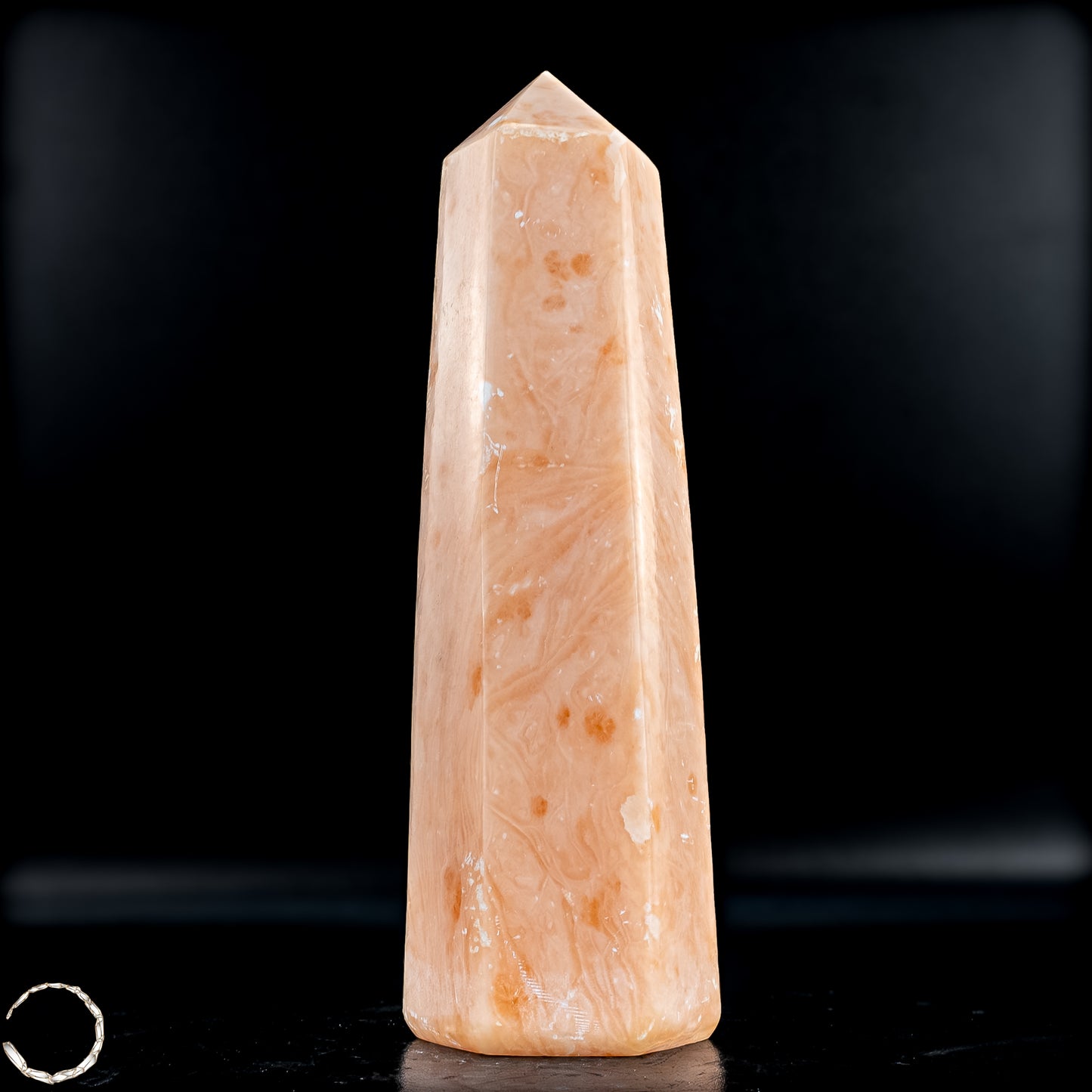 Natürlicher Orangencalcit Kristall-Obelisk - 1419,52g