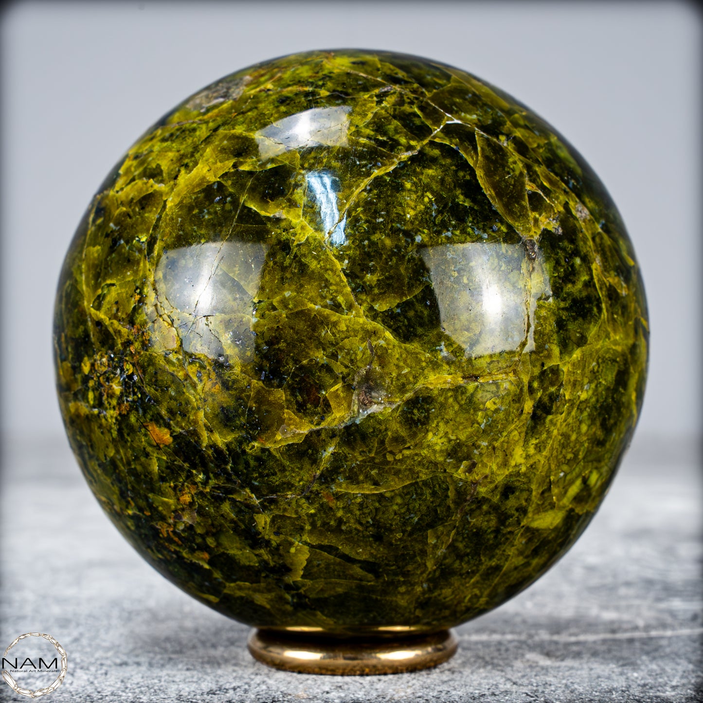 Natürliche Grüne Opal-Kristall Kugel - 539,75g