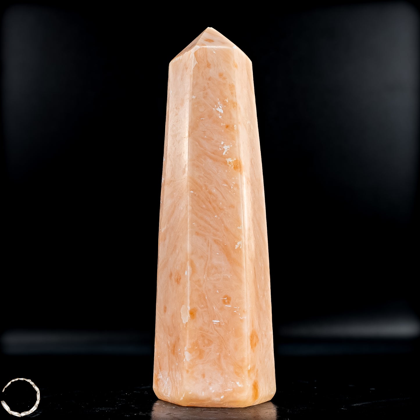 Natürlicher Orangencalcit Kristall-Obelisk - 1419,52g