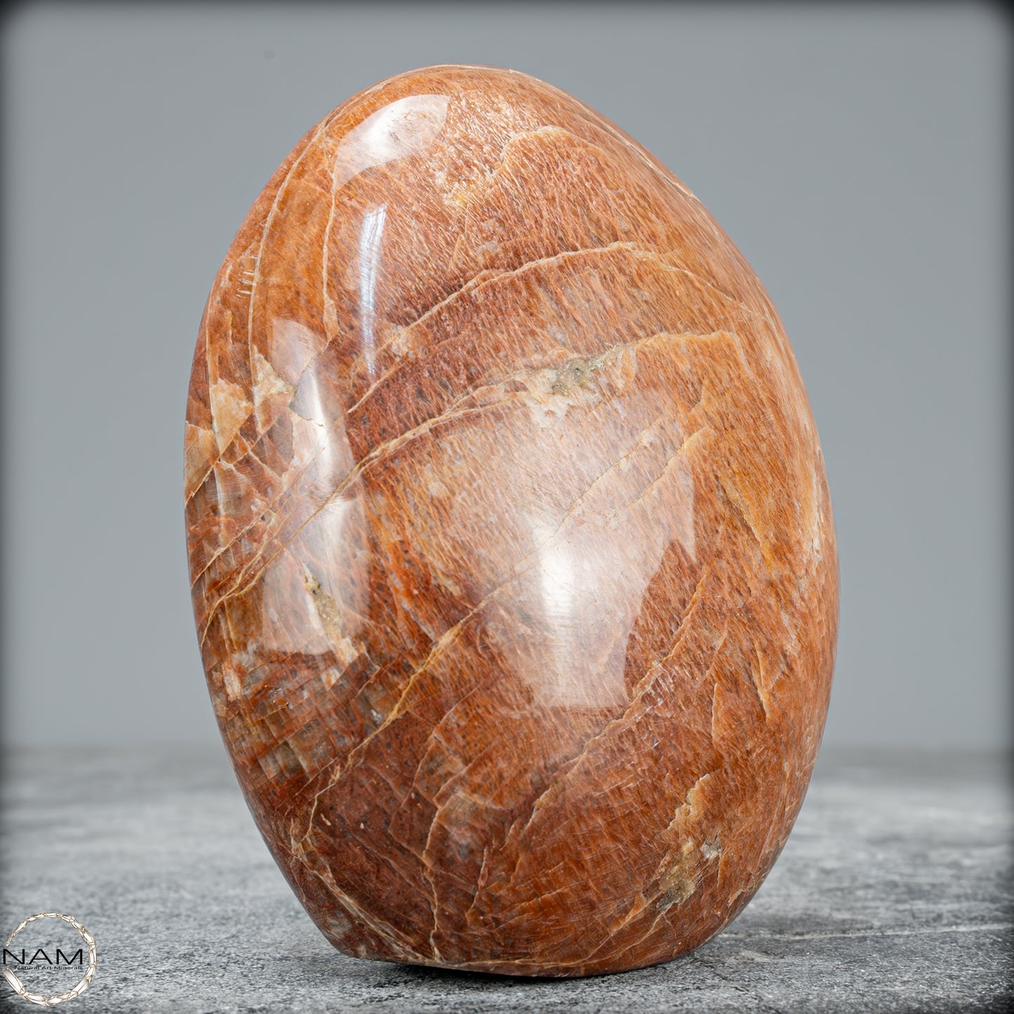 Natürliche Pfirsich-Mondstein Freiform - 734,34g