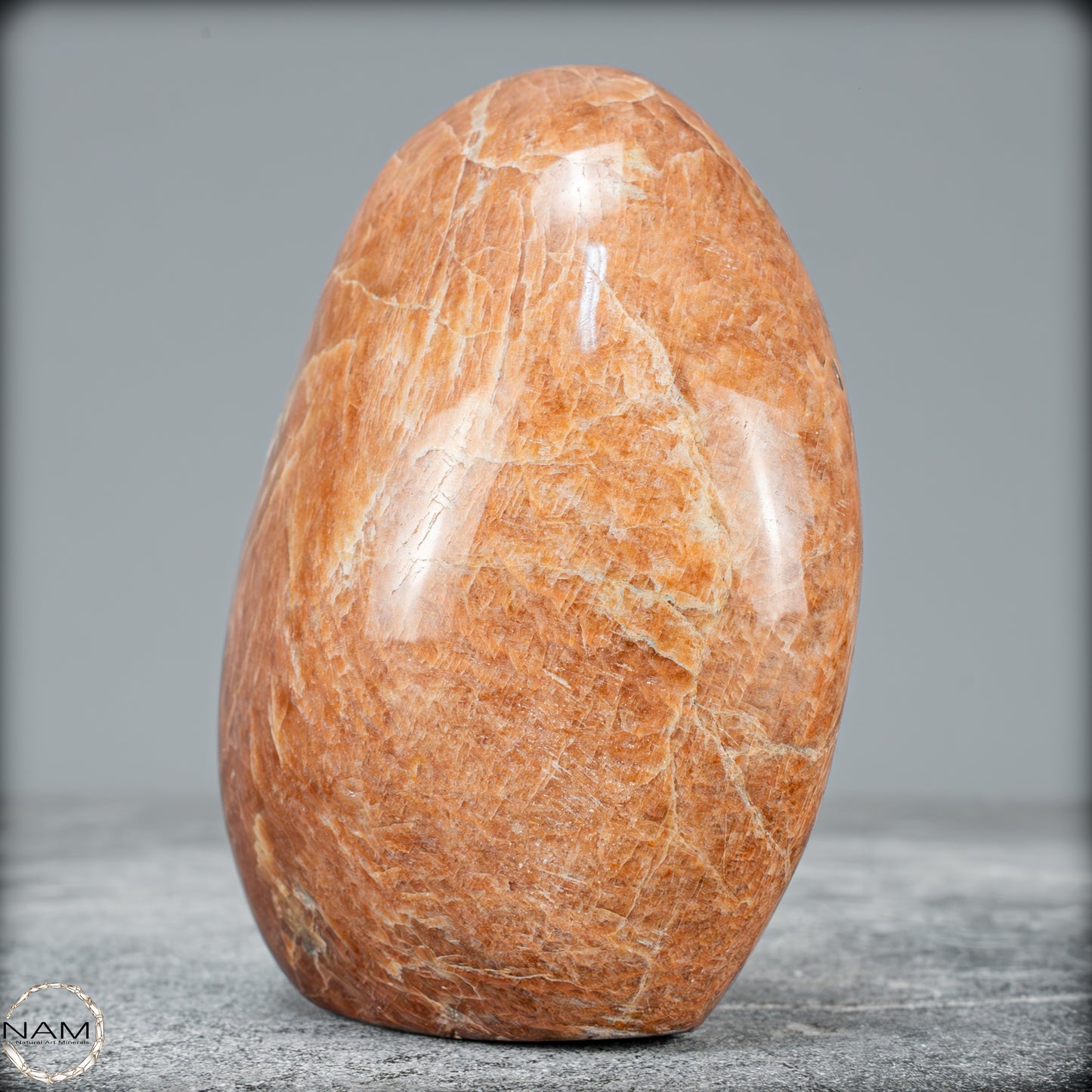 Natürliche Pfirsich-Mondstein Freiform - 734,34g