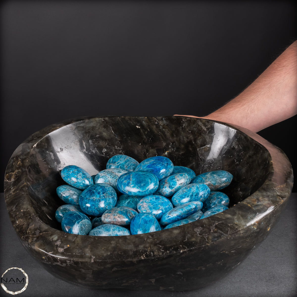 Apatit-Trommelsteine in Spitzenqualität – Faszinierende Blau- und Türkistöne für anspruchsvolle Mineraliensammler