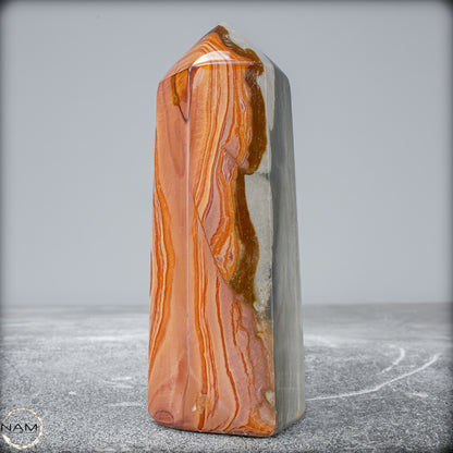 Natürlicher Polychromer Jaspis Obelisk - 445,16g