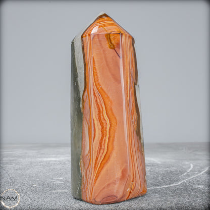 Natürlicher Polychromer Jaspis Obelisk - 445,16g