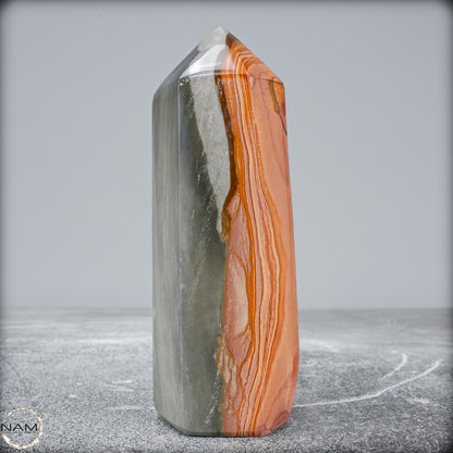Natürlicher Polychromer Jaspis Obelisk - 445,16g