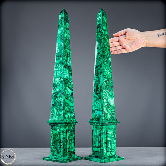 Malachit-Türme in Museumsqualität –  6861,33 g - 600mm