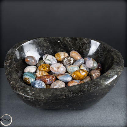 Natürliche Ocean-Jasper-Achat-Trommelsteine in Spitzenqualität – Faszinierende Farben, einzigartige Muster und natürliche Schönheit