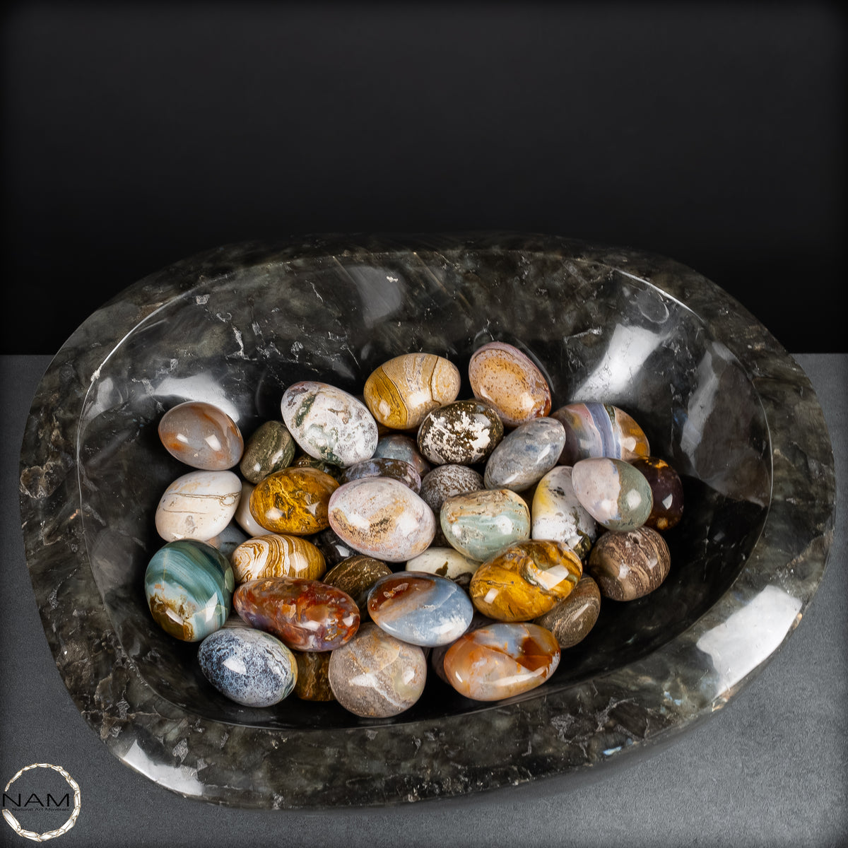 Natürliche Ocean-Jasper-Achat-Trommelsteine in Spitzenqualität – Faszinierende Farben, einzigartige Muster und natürliche Schönheit