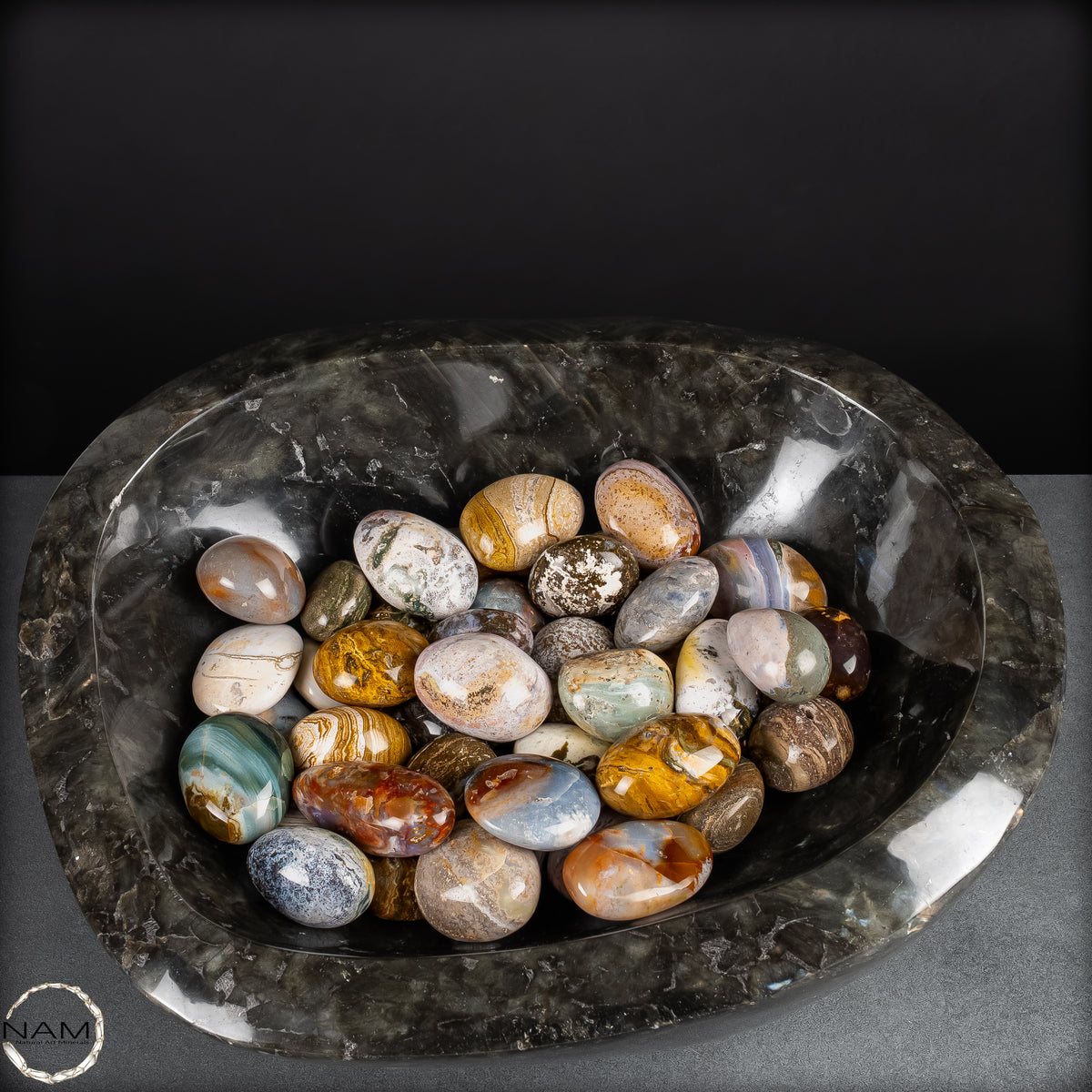 Natürliche Ocean-Jasper-Achat-Trommelsteine in Spitzenqualität – Faszinierende Farben, einzigartige Muster und natürliche Schönheit