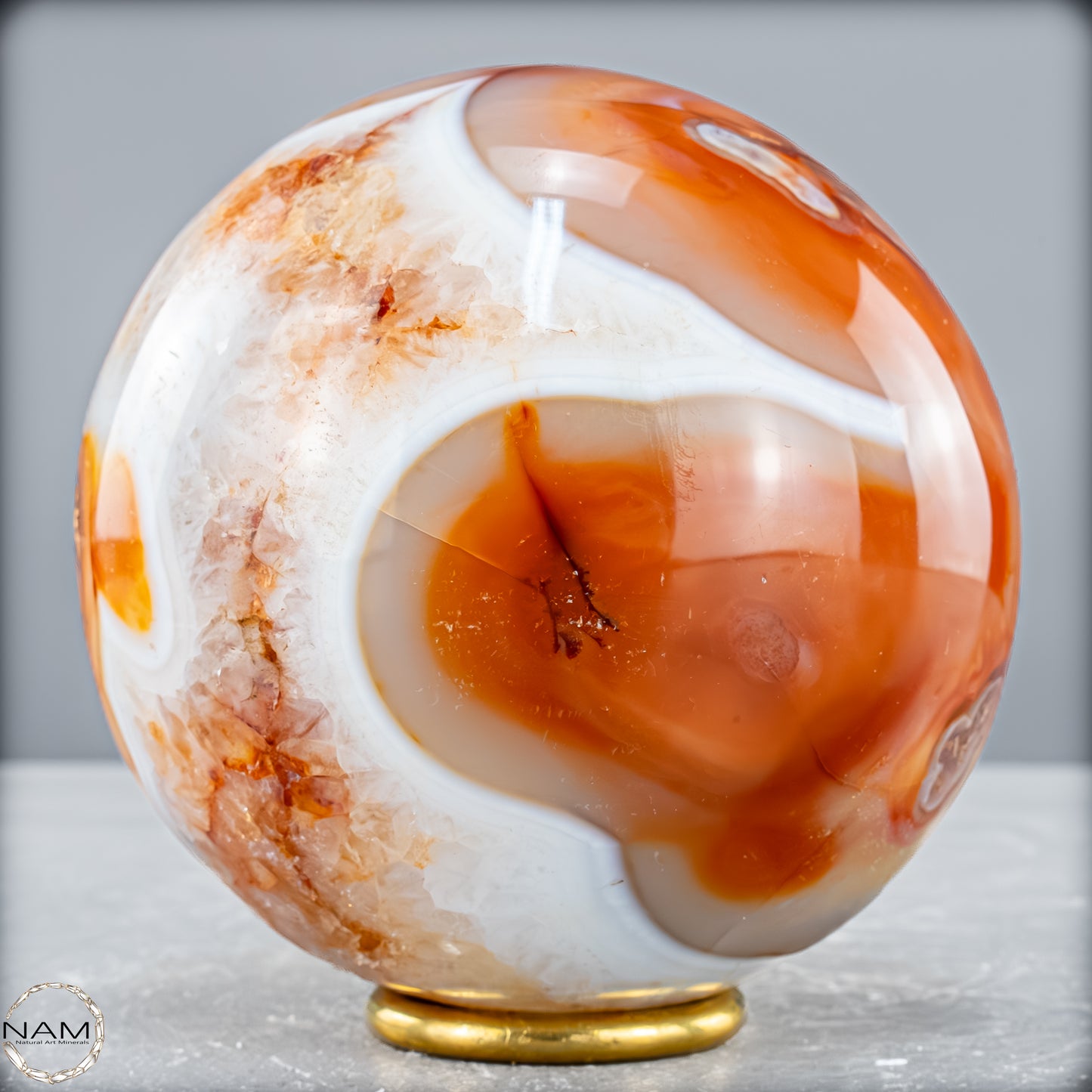 Natürliche Mehrfabige Carneol Kristall Kugel - 1515,36 g